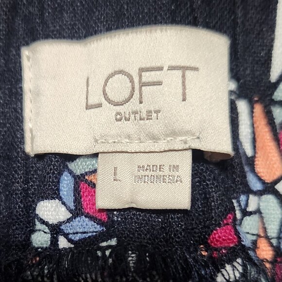 Loft Outlet Pineapple Patterned Linen Blend Skirt Multi Color Size Large - Picture 5 of 5